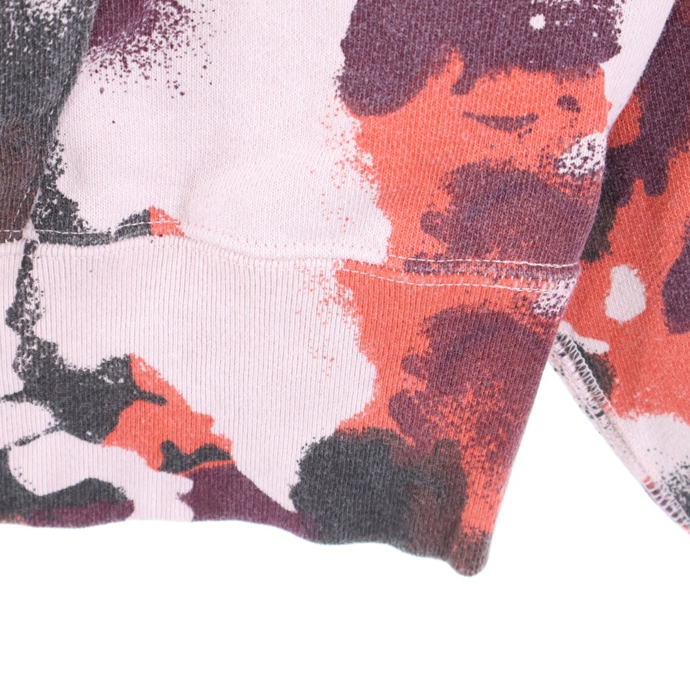 A BATHING APE(アベイシングエイプ) MAP CAMO PULLOVER HOODIE マップ カモ フロント ロゴ プリントロゴスウェットプルオーバーパーカー レッド