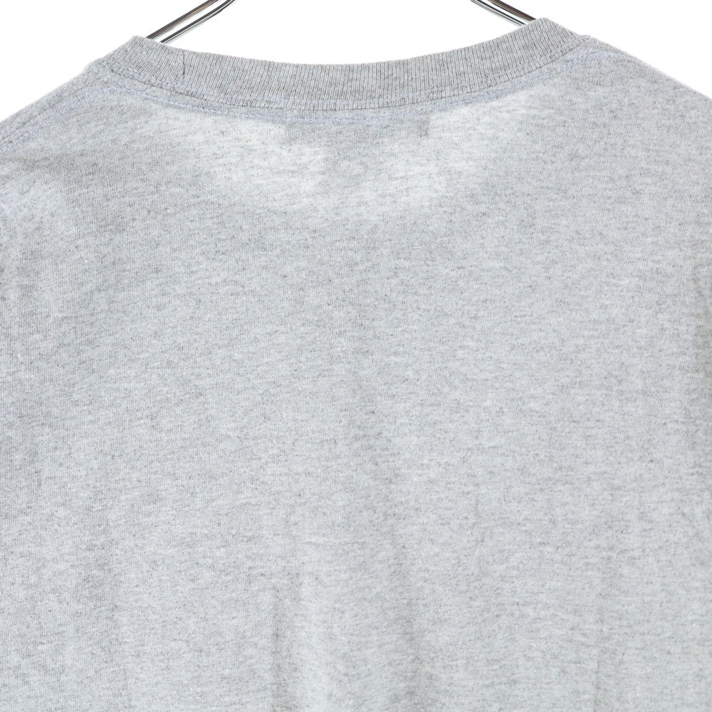 NO BRAND(ノーブランド) HELLOS EXTRAFINE フロントプリント 長袖TシャツロンT カットソー グレー