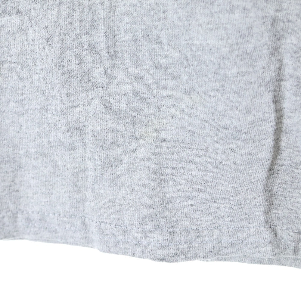 NO BRAND(ノーブランド) HELLOS EXTRAFINE フロントプリント 長袖TシャツロンT カットソー グレー