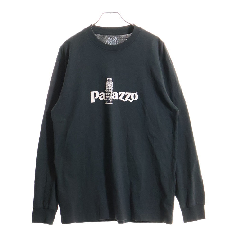 Palace Skateboards(パレススケートボーズ) ピサの斜塔 フロントロゴ 長袖Tシャツカットソー ブラック