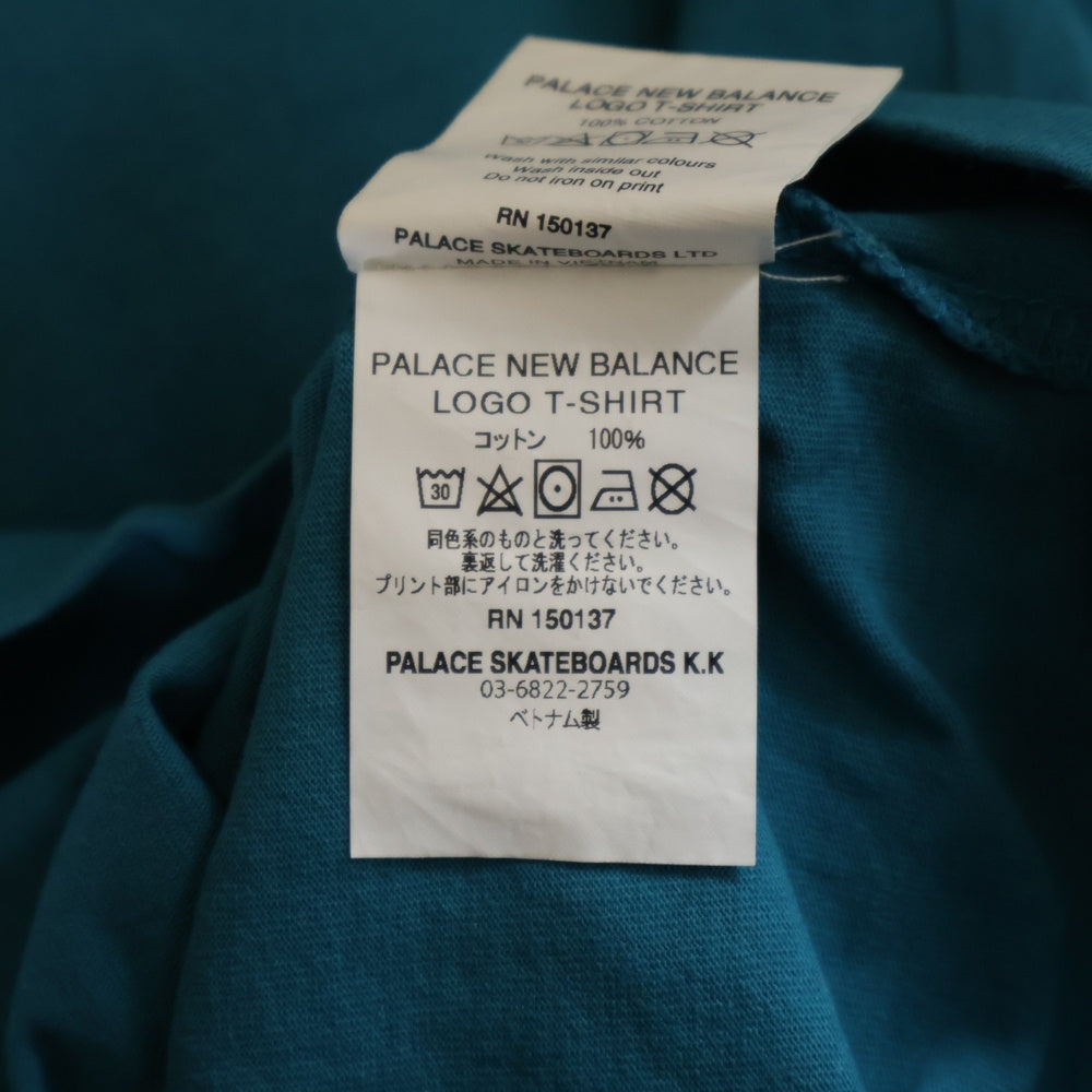 Palace Skateboards(パレススケートボーズ) ×New Balance フロントロゴ 半袖Tシャツカットソー ブルー