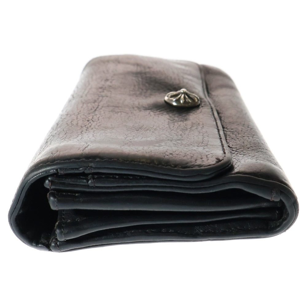 CHROME HEARTS(クロムハーツ) JUDY CROSS BALL ジュディ クロス ボール ボタン レザーウォレット 長財布 ブラック BCA366