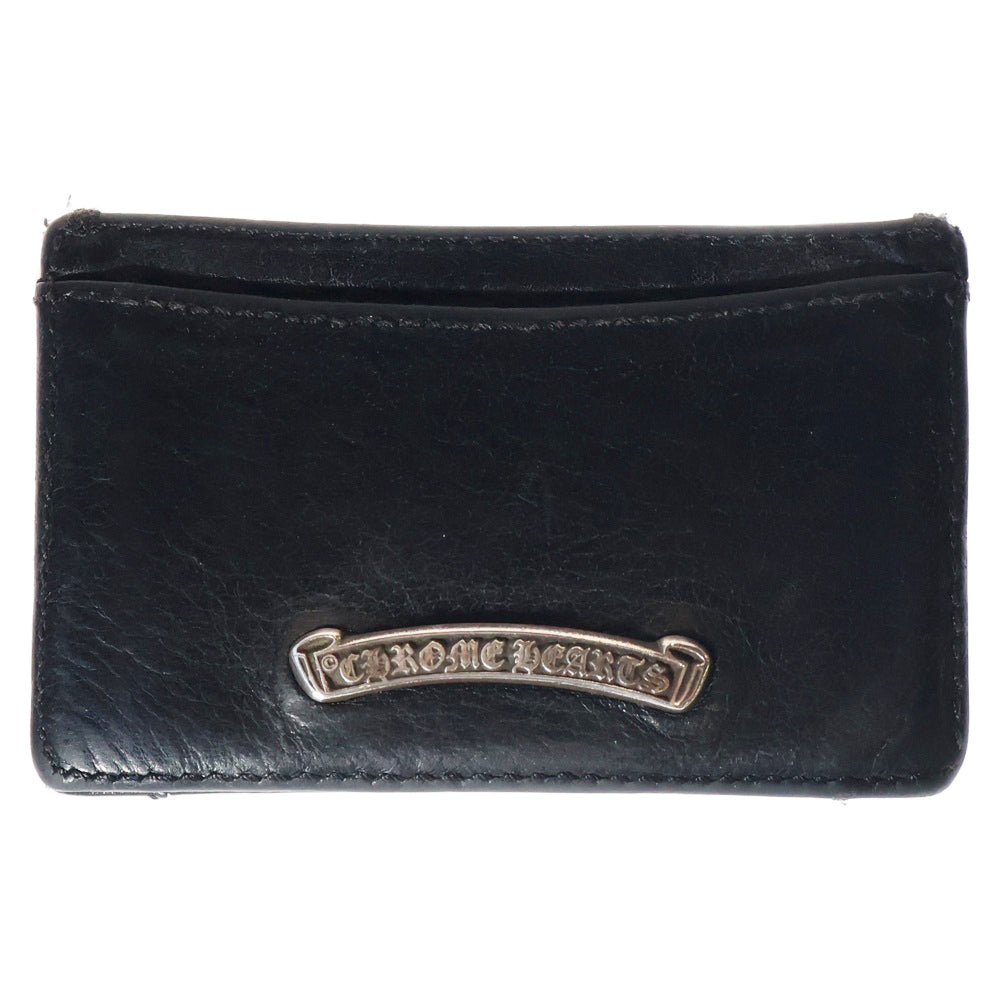 CHROME HEARTS(クロムハーツ) JOTTER ジョッター カードケース スクロール ラベルロゴ カードケース ブラック/シルバー