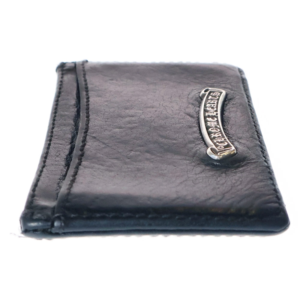 CHROME HEARTS(クロムハーツ) JOTTER ジョッター カードケース スクロール ラベルロゴ カードケース ブラック/シルバー