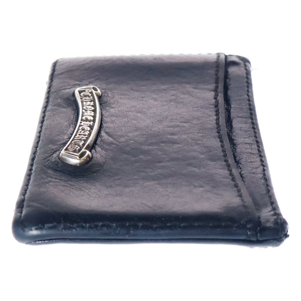 CHROME HEARTS(クロムハーツ) JOTTER ジョッター カードケース スクロール ラベルロゴ カードケース ブラック/シルバー