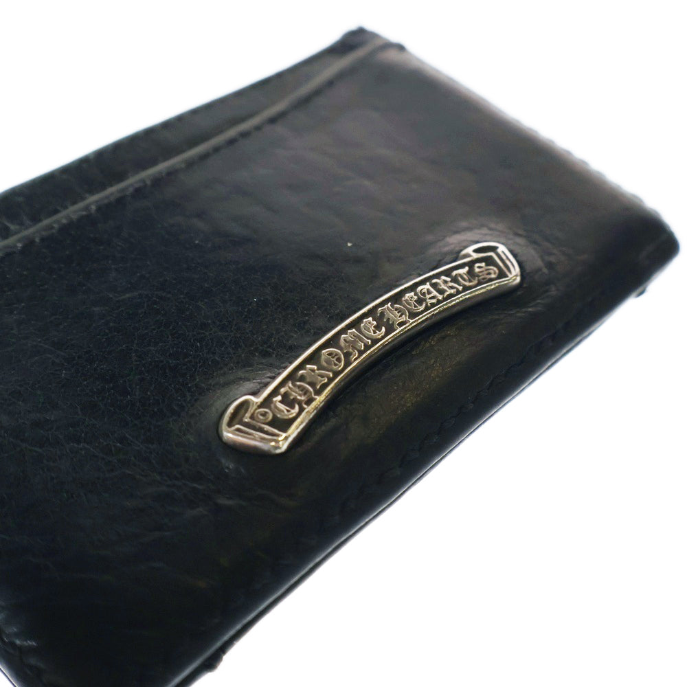 CHROME HEARTS(クロムハーツ) JOTTER ジョッター カードケース スクロール ラベルロゴ カードケース ブラック/シルバー