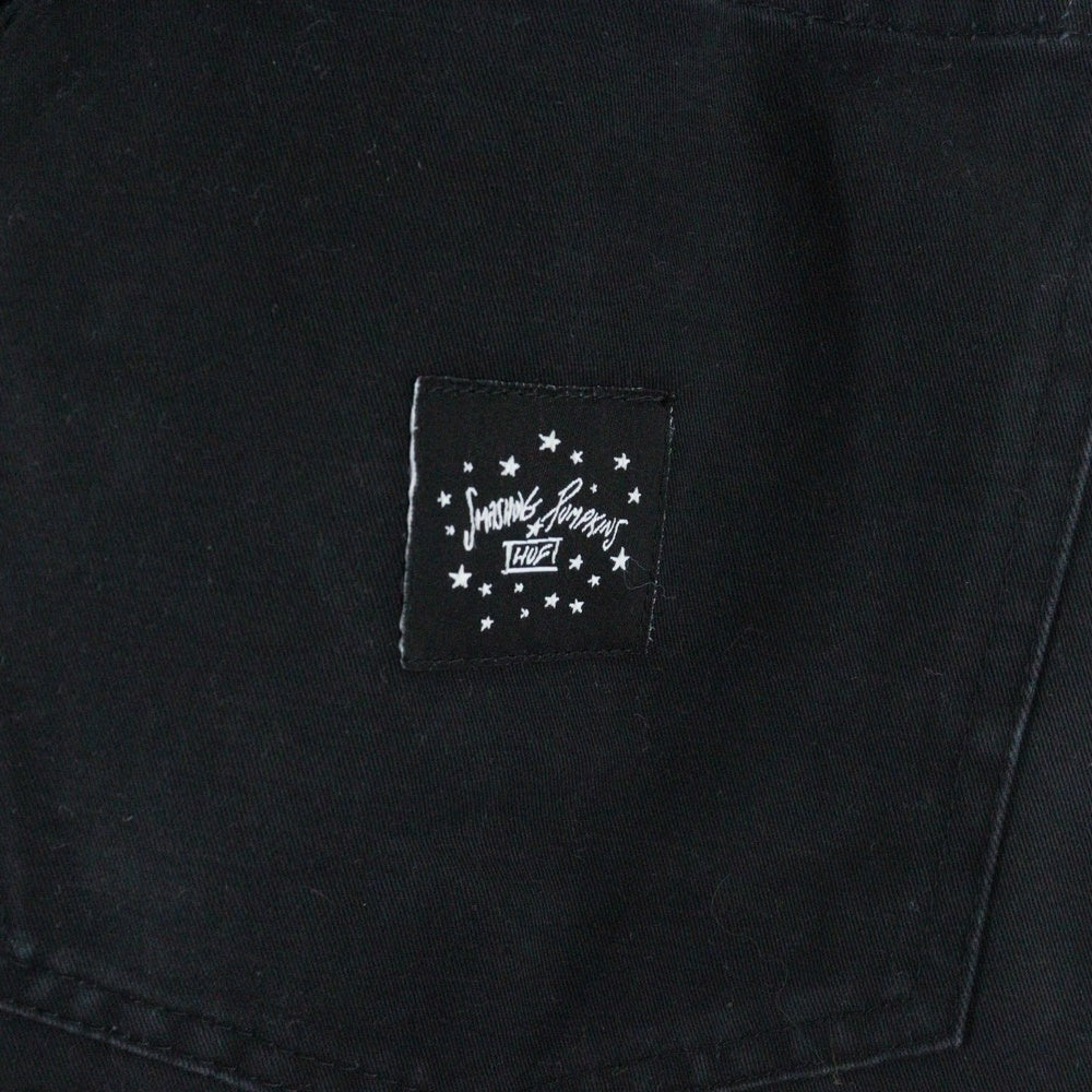 HUF(ハフ) ×The Smashing Pumpkins ザ・スマッシング パンプキンズ グラフィティアート プリント チノパンツ ブラック