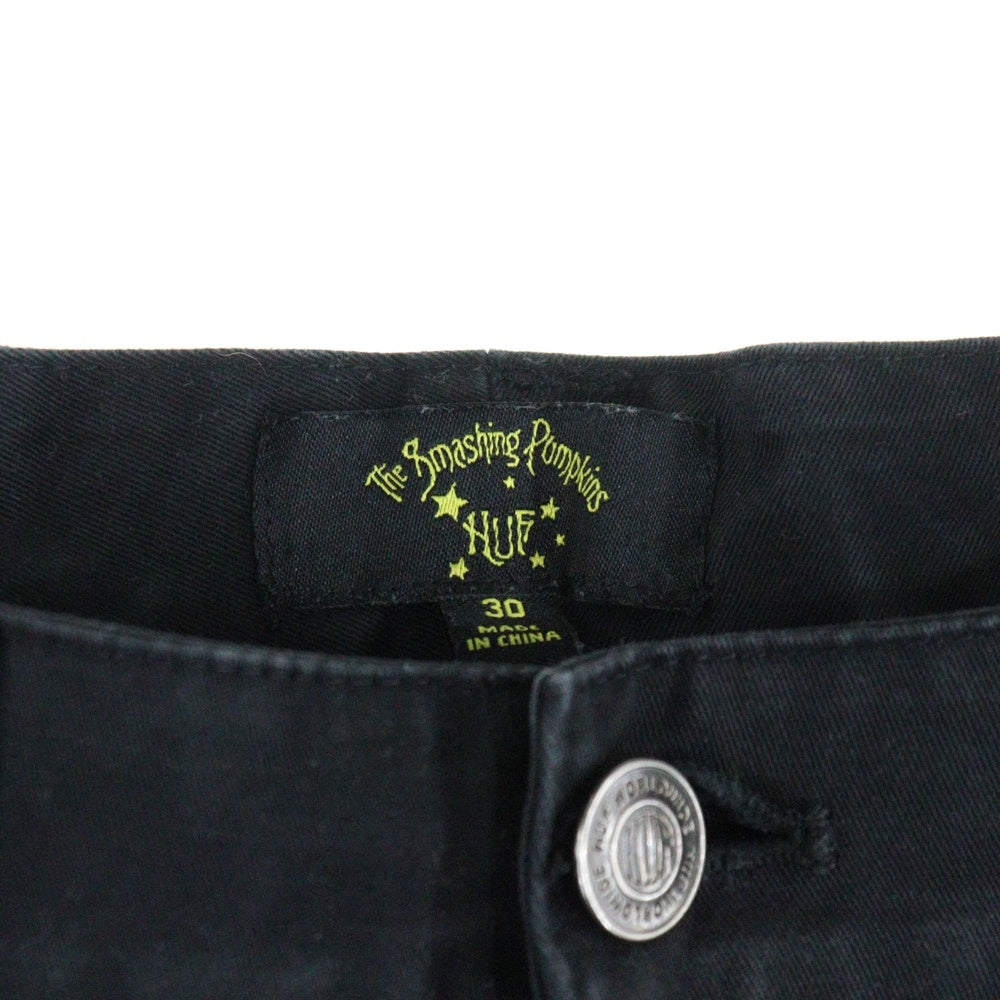 HUF(ハフ) ×The Smashing Pumpkins ザ・スマッシング パンプキンズ グラフィティアート プリント チノパンツ ブラック