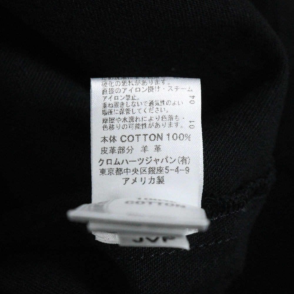 CHROME HEARTS(クロムハーツ) DENIM WESTERN 袖クロスパッチ クロスボールボタン デニムウエスタン 長袖シャツ JVPタグ ブラック