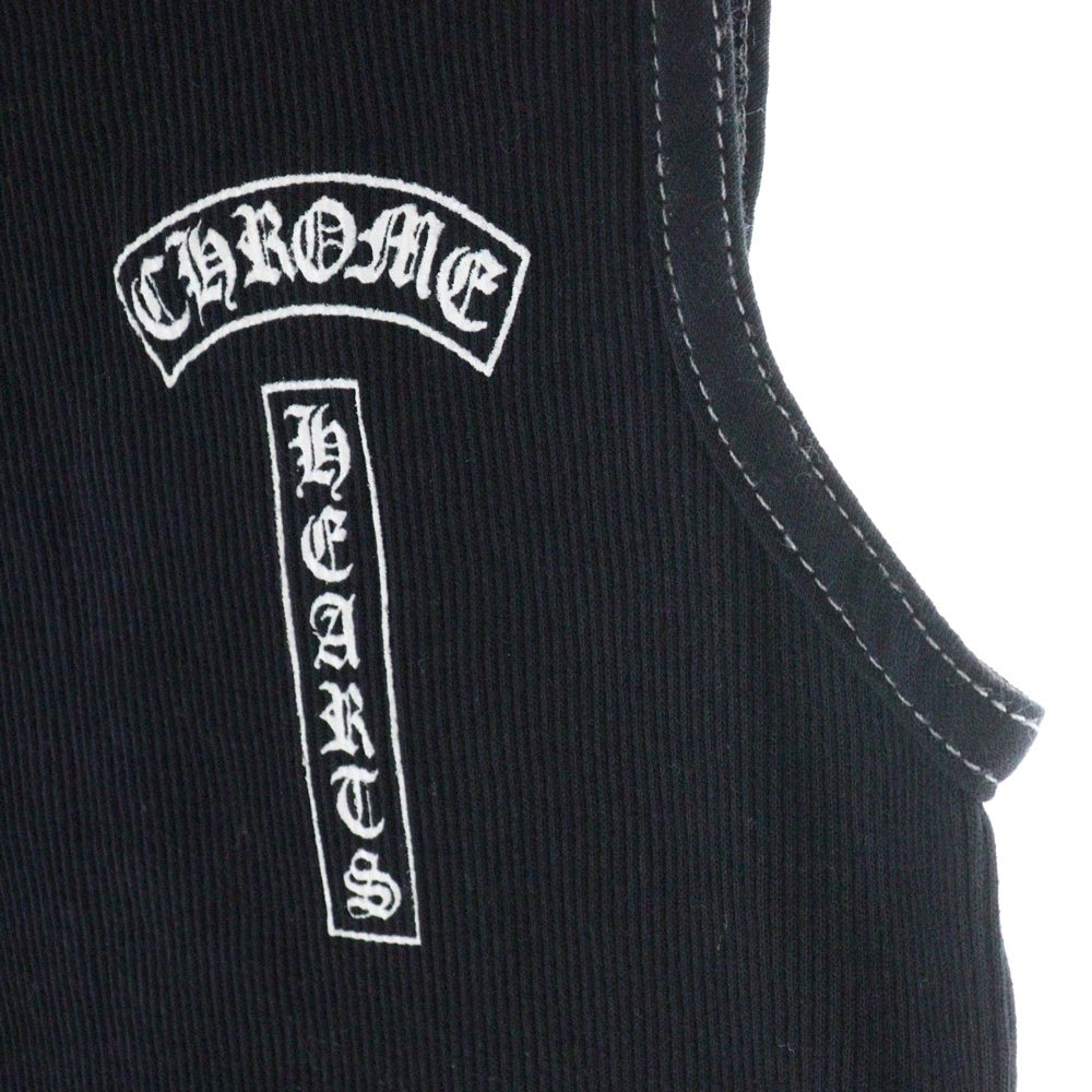 CHROME HEARTS(クロムハーツ) OLD Taipei FUCK YOU T-BAR TANK TOP オールドモデル 台湾限定 ファックユー Tバー バックホースシュープリント タンクトップ ノースリーブ ブラック