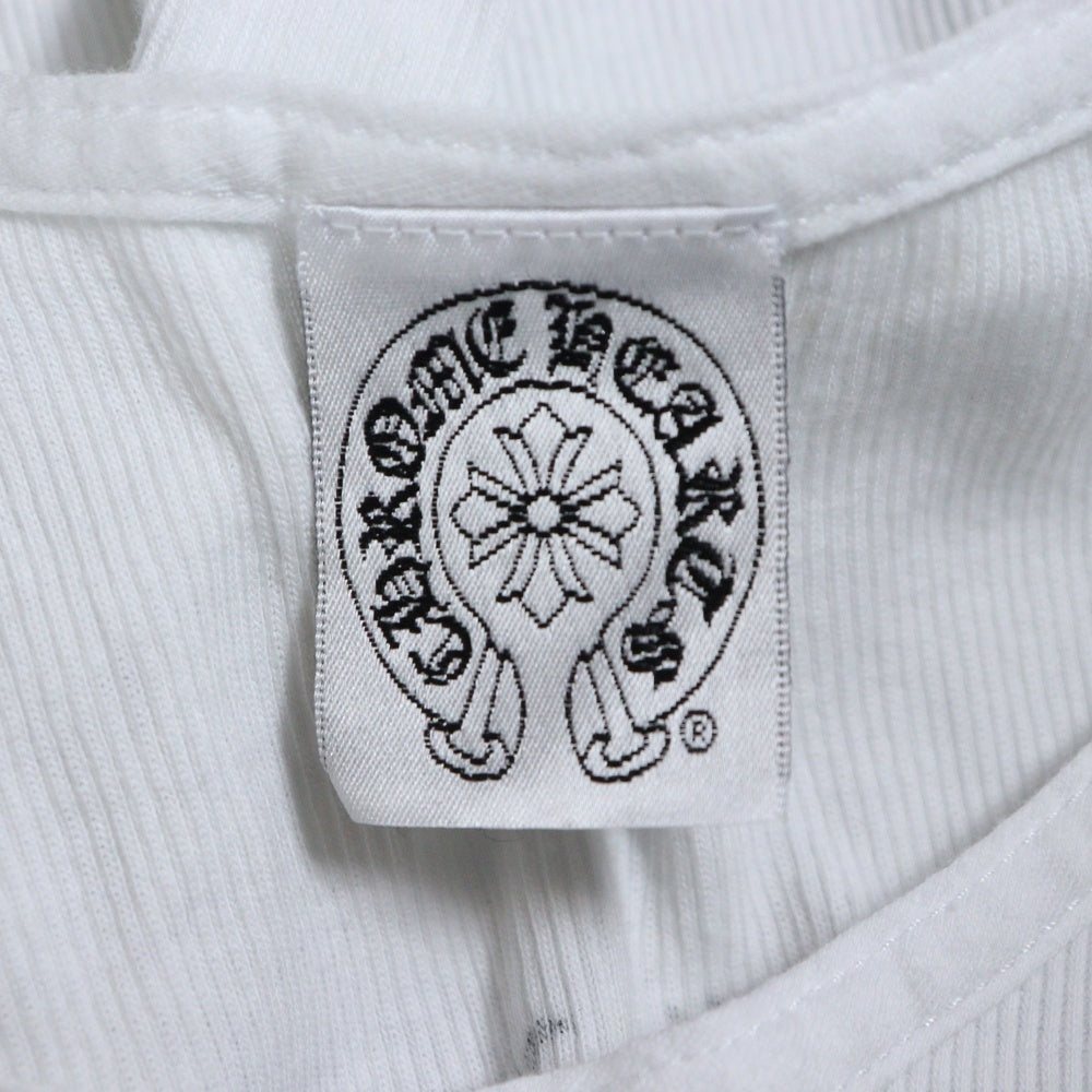 CHROME HEARTS(クロムハーツ) OLD Taipei FUCK YOU T-BAR TANK TOP オールドモデル 台湾限定 ファックユー Tバー バックホースシュープリント タンクトップ ノースリーブ ホワイト