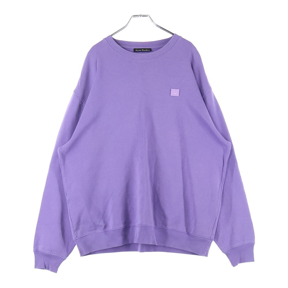 Acne Studios(アクネ ストゥディオズ) FORBA FACE クルーネックスウェットトレーナー パープル FA-UX-SWEA000010