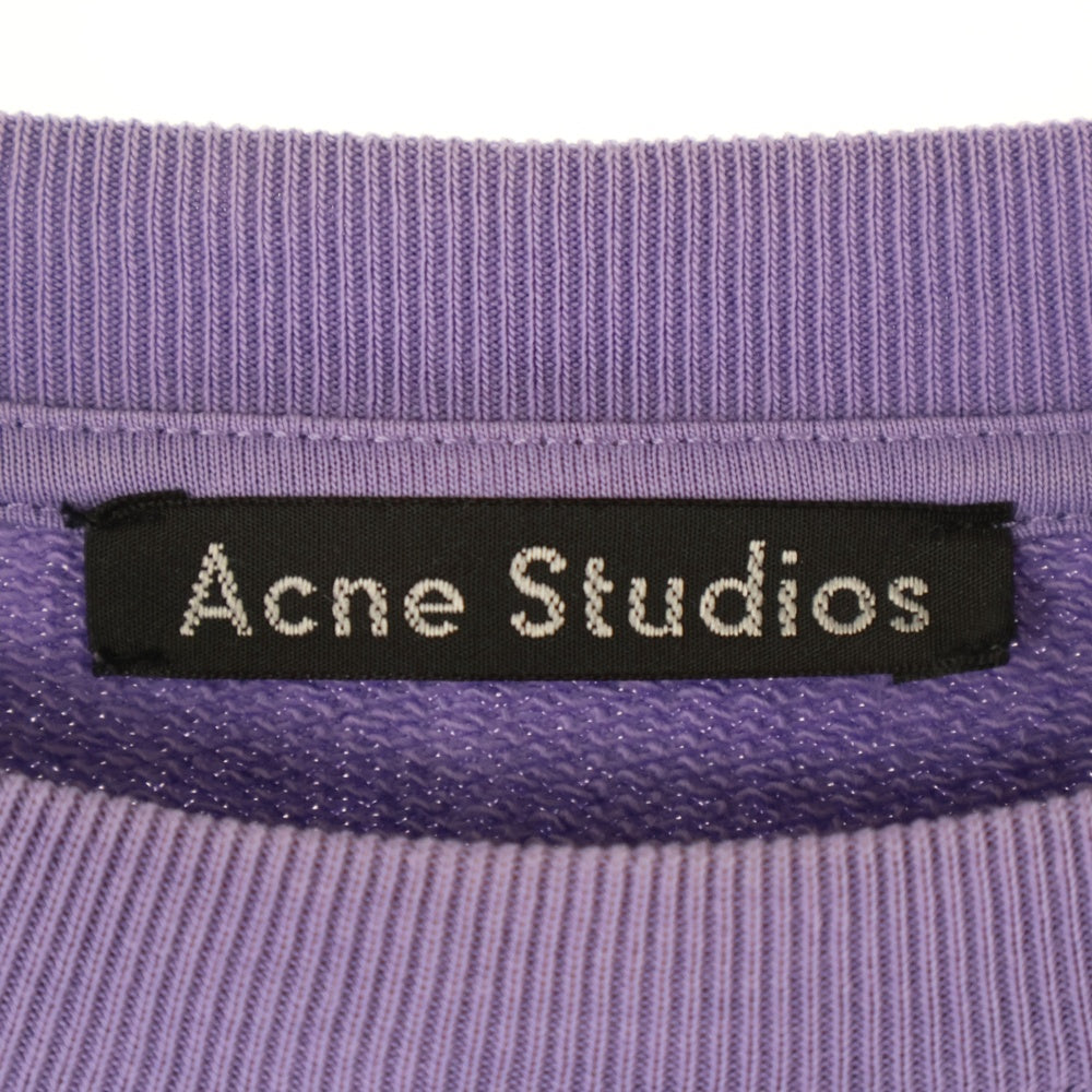 Acne Studios(アクネ ストゥディオズ) FORBA FACE クルーネックスウェットトレーナー パープル FA-UX-SWEA000010