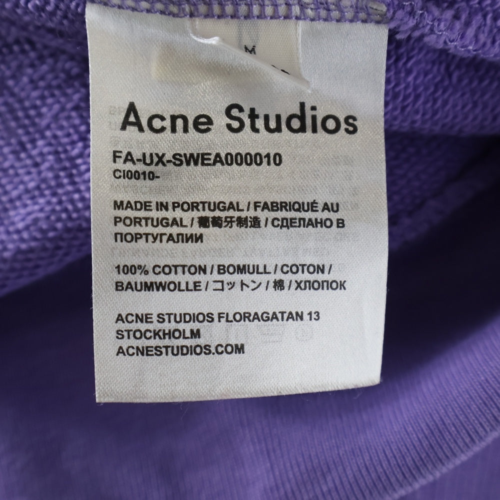 Acne Studios(アクネ ストゥディオズ) FORBA FACE クルーネックスウェットトレーナー パープル FA-UX-SWEA000010