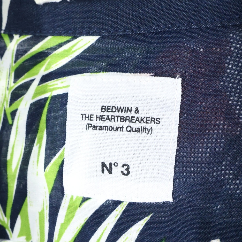 BEDWIN & THE HEARTBREAKERS(ベドウィンアンドザハートブレーカーズ) フラワー 総柄 レーヨン オープンカラー アロハ 半袖シャツ マルチ