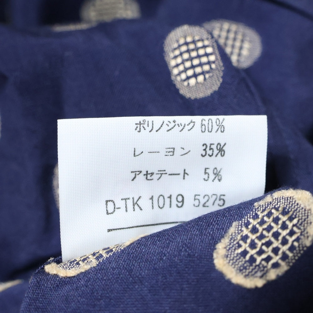 TAKEO KIKUCHI(タケオキクチ) 水玉ドット柄 長袖シャツ ネイビー