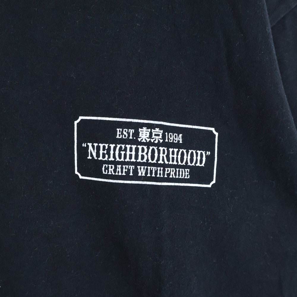 NEIGHBORHOOD(ネイバーフッド) 20SS クラシックロゴ 両面プリント 半袖Tシャツ カットソー ブラック