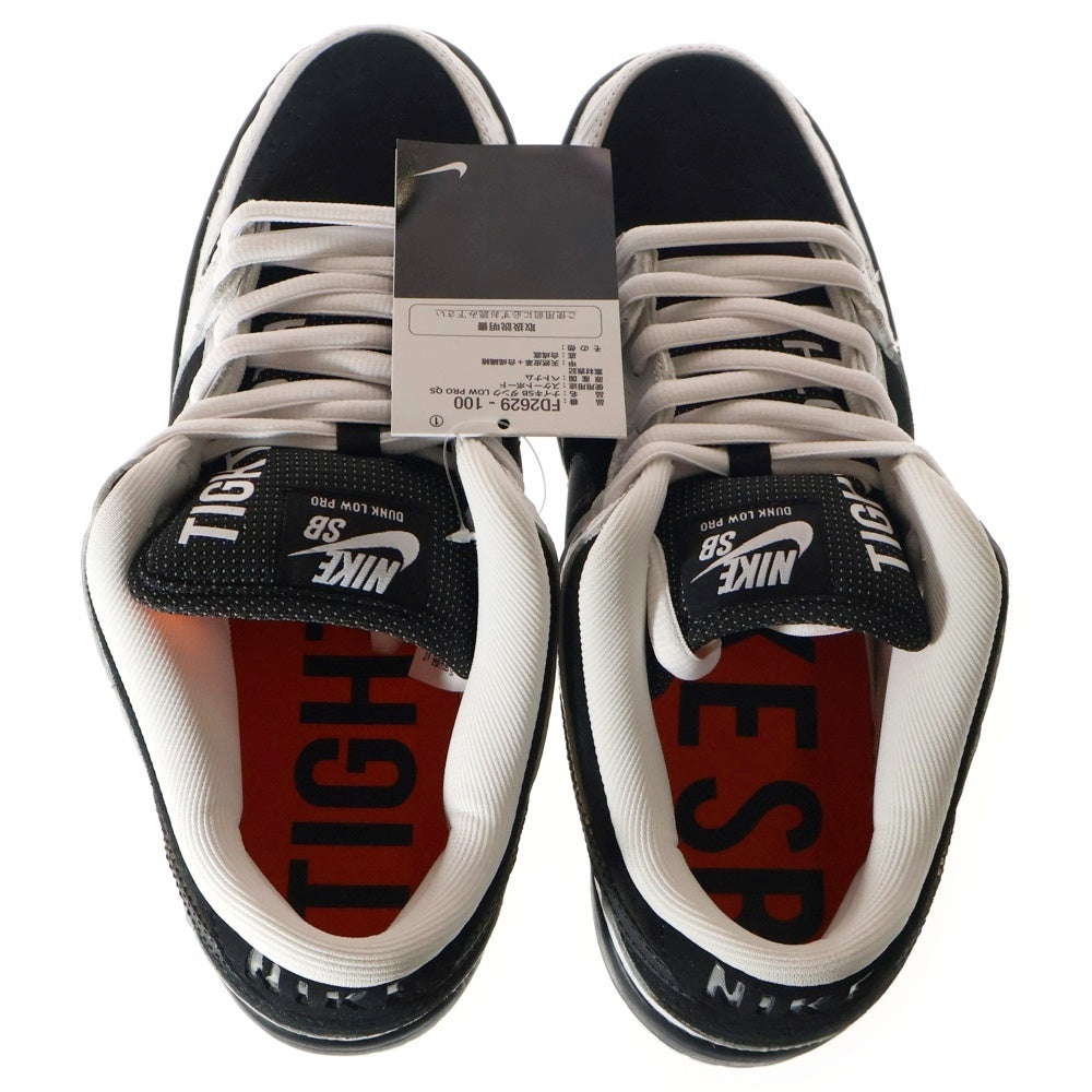 NIKE(ナイキ) ×TIGHTBOOTH DUNK LOW PRO QS BLACK AND WHITE タイトブース ダンクロー ローカットスニーカー ブラック/ホワイト US9/27cm FD2629-100