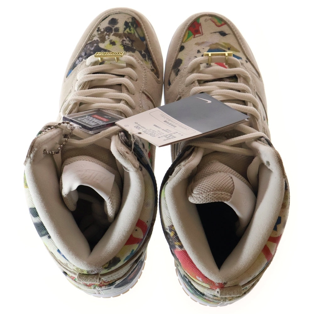 NIKE(ナイキ) 23AW×DUNK HIGH OG QS Rammellzee シュプリーム ダンク ラメルジー ハイカットスニーカー シューズ ホワイト/マルチ US9/27cm FD8779-100