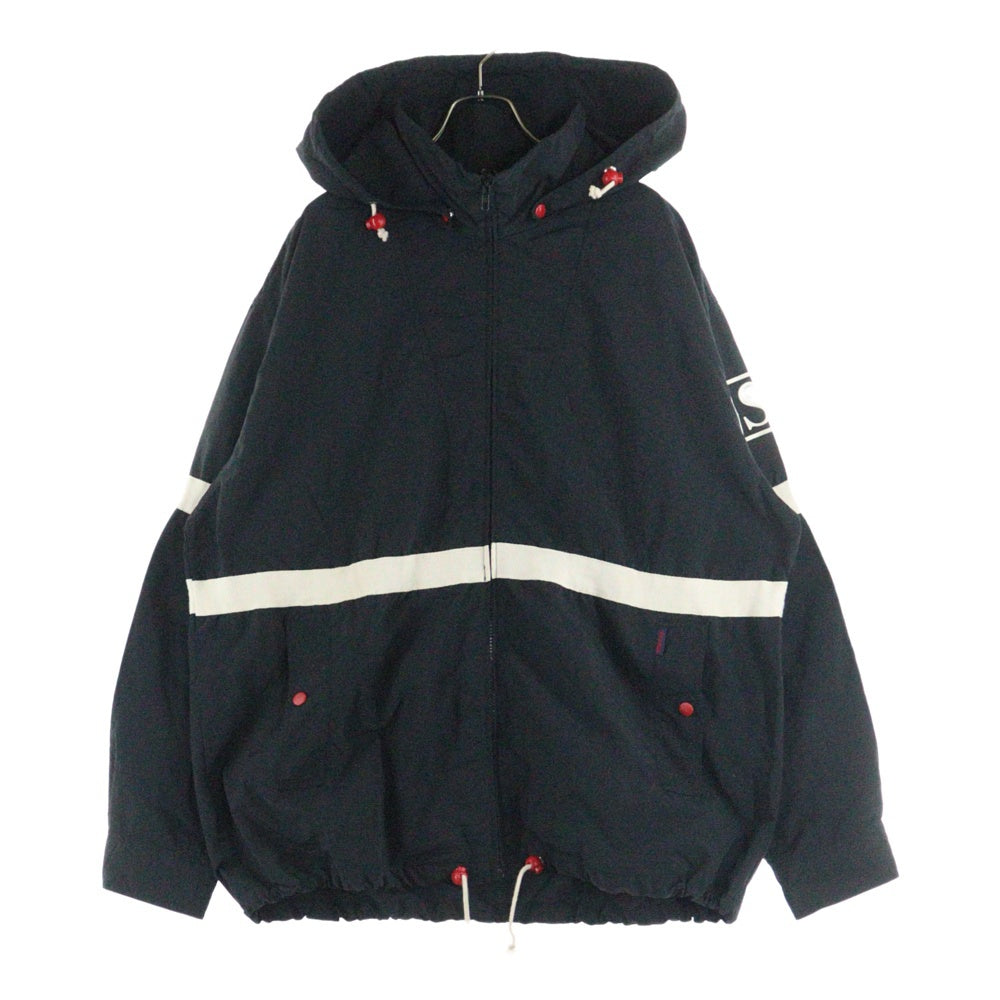 STUSSY(ステューシー) 90s OLD STUSSY オールドステューシー 紺タグ USA製 セーリング ナイロンジャケット ブルゾン フーディー ブラック
