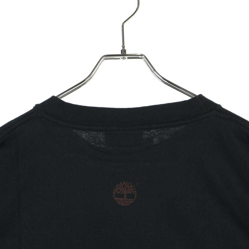 Timberland(ティンバーランド) 90s Authentic Weathergear フロントプリント クルーネック 半袖Tシャツ カットソー ブラック