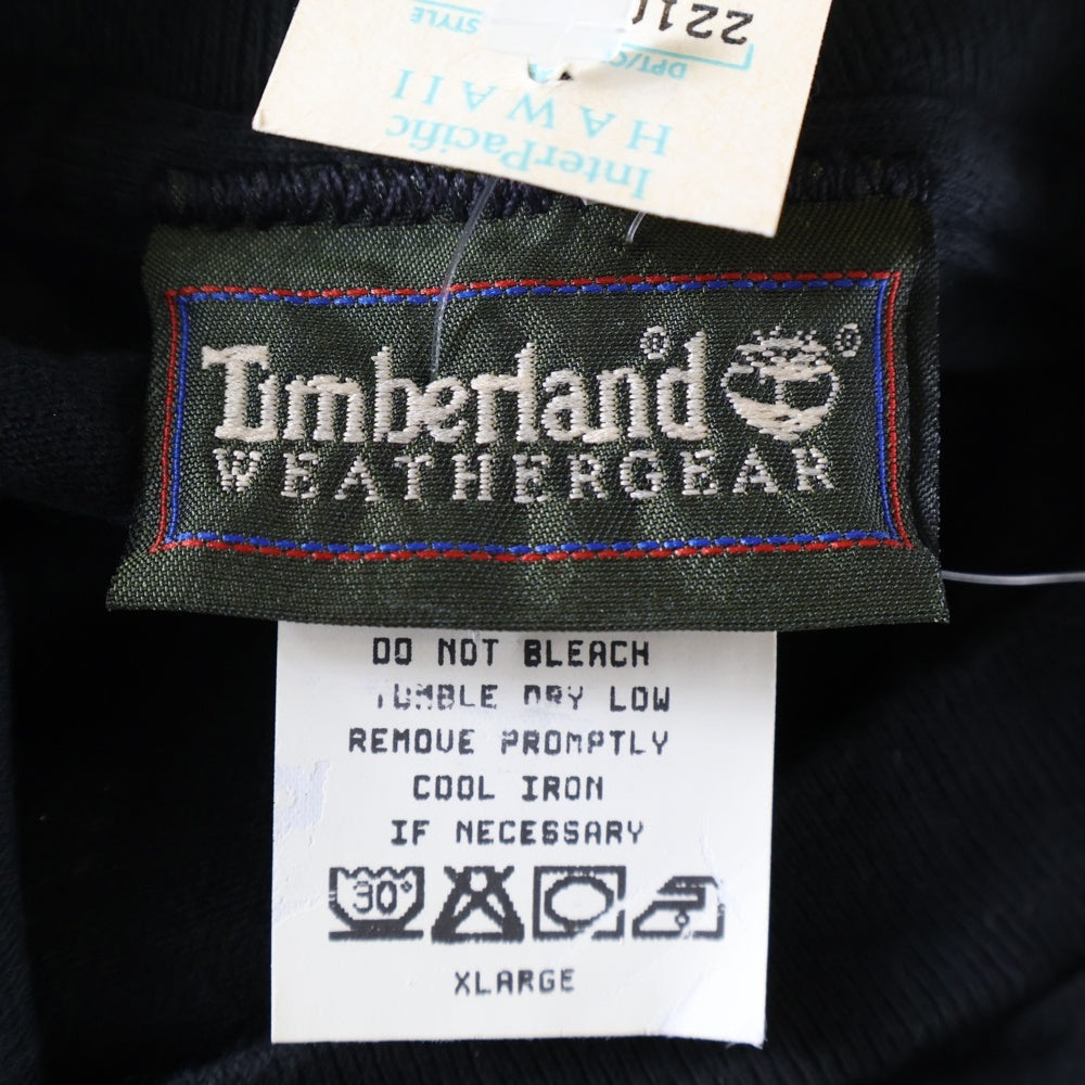Timberland(ティンバーランド) 90s Authentic Weathergear フロントプリント クルーネック 半袖Tシャツ カットソー ブラック