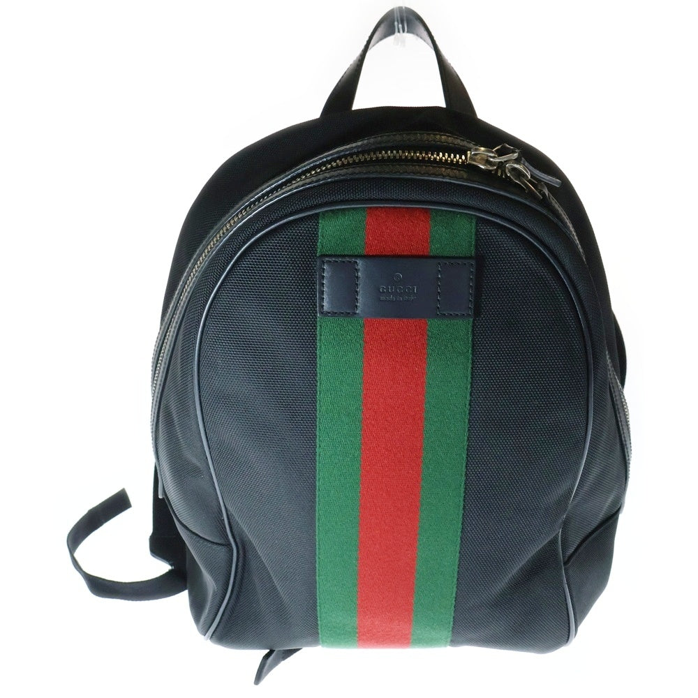 GUCCI(グッチ) シェリーライン レザーパッチ付き バックパック リュックサック ブラック 630917 001998