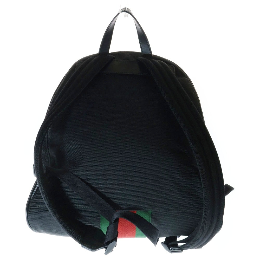 GUCCI(グッチ) シェリーライン レザーパッチ付き バックパック リュックサック ブラック 630917 001998