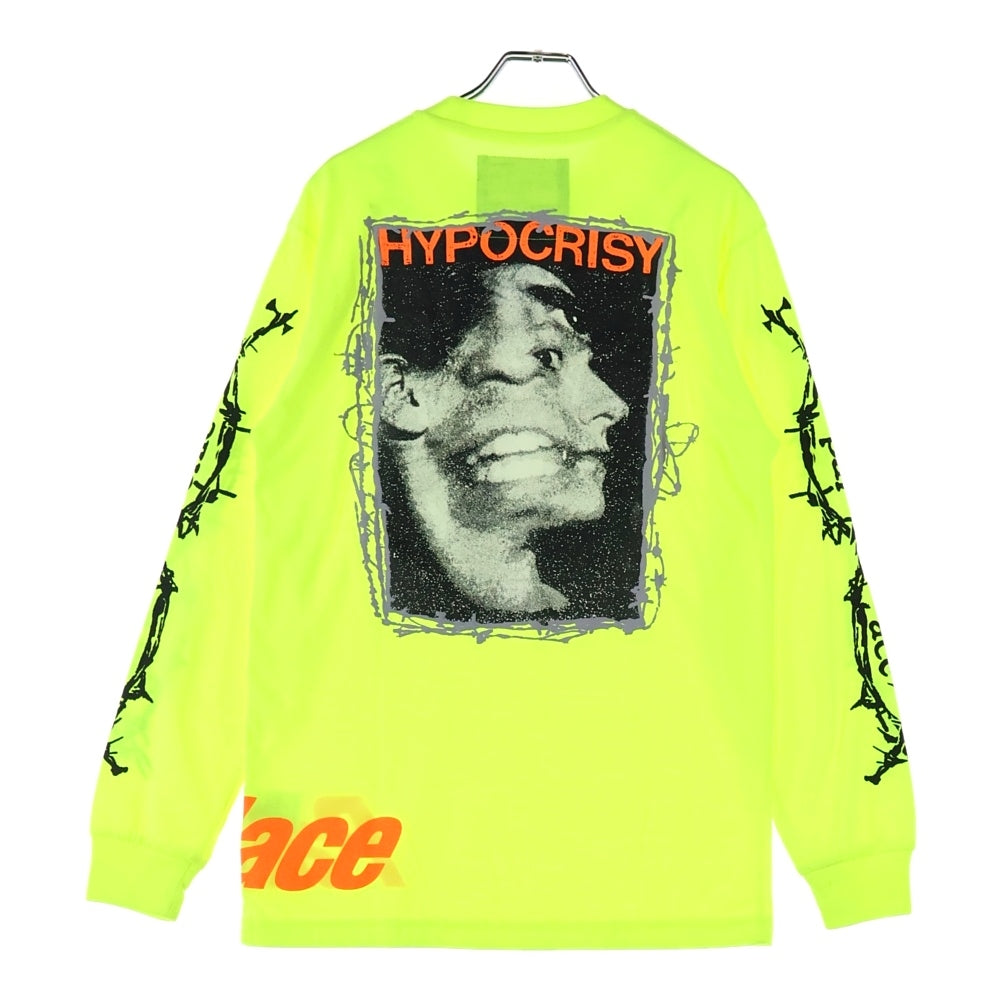 Palace Skateboards(パレススケートボーズ) 20SS ×アナーキック・アジャストメント ヒポクラシー L/S Tee 有刺鉄線 長袖Tシャツ イエロー