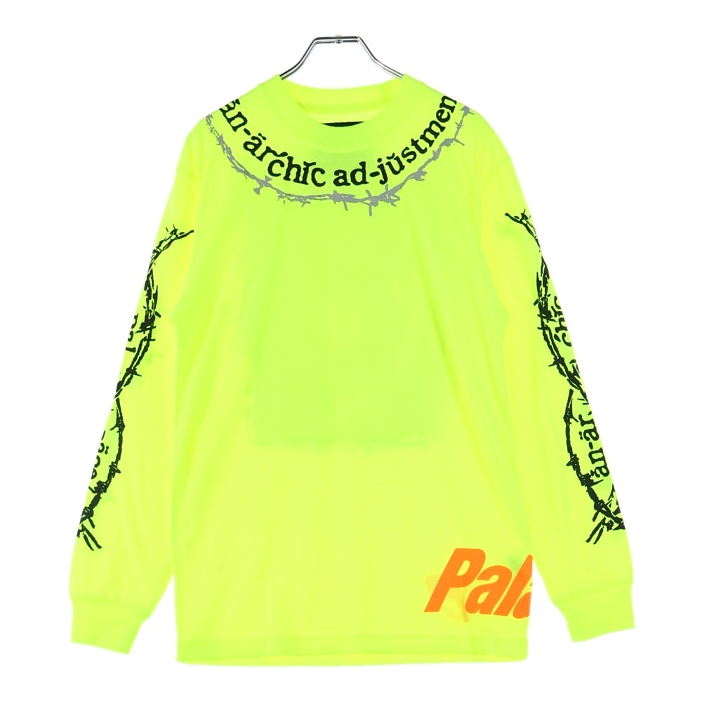 Palace Skateboards(パレススケートボーズ) 20SS ×アナーキック・アジャストメント ヒポクラシー L/S Tee 有刺鉄線 長袖Tシャツ イエロー