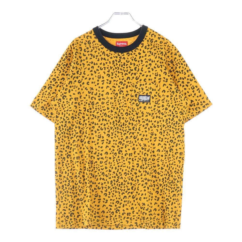 SUPREME(シュプリーム) 16SS Leopard Pocket TEE レオパード ブロンドポケット クルーネック 半袖Tシャツ カットソー ブラウン