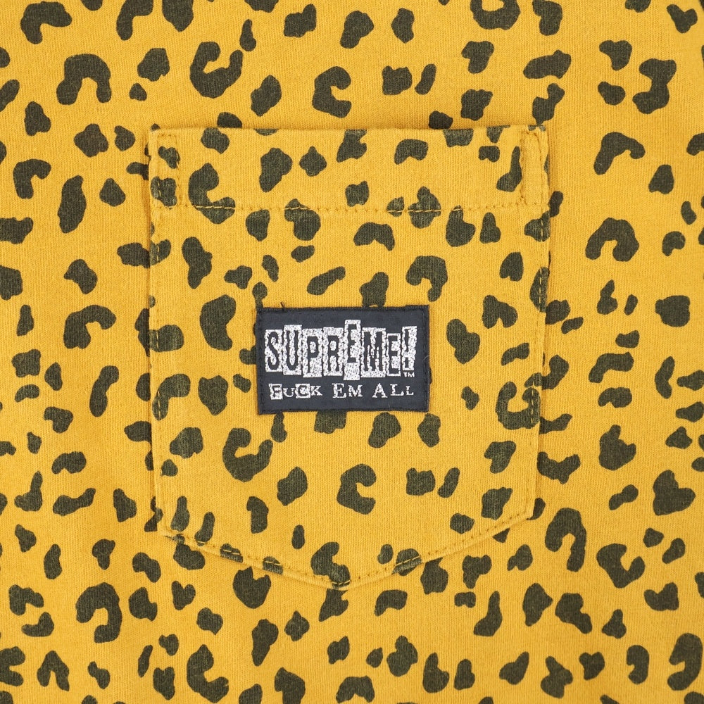 SUPREME(シュプリーム) 16SS Leopard Pocket TEE レオパード ブロンドポケット クルーネック 半袖Tシャツ カットソー ブラウン