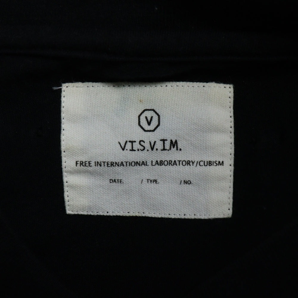 VISVIM(ヴィスヴィム) 00s 初期 ビーズT 青ビーズ ホワイトハーツ ネックレスプリント クルーネック 半袖Tシャツ カットソー ブラック