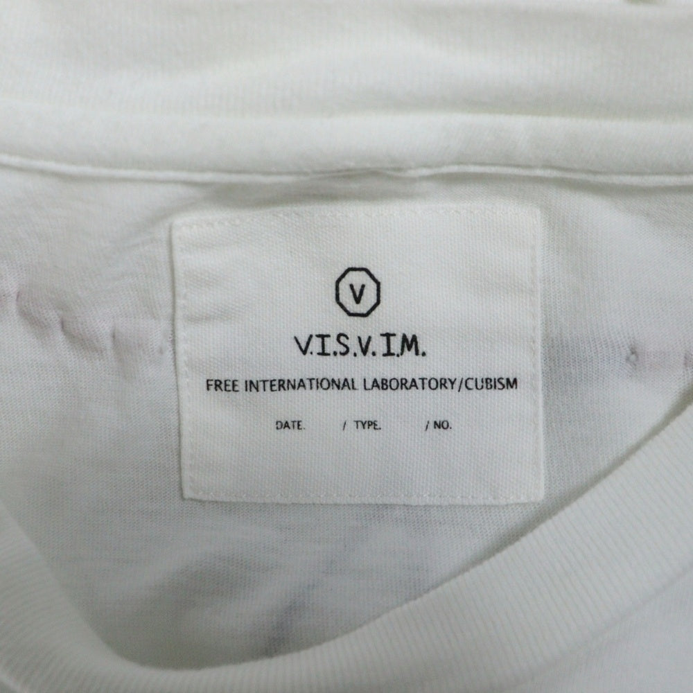 VISVIM(ヴィスヴィム) 00s 初期 ビーズT 赤ビーズ ホワイトハーツ ネックレスプリント クルーネック 半袖Tシャツ カットソー ホワイト