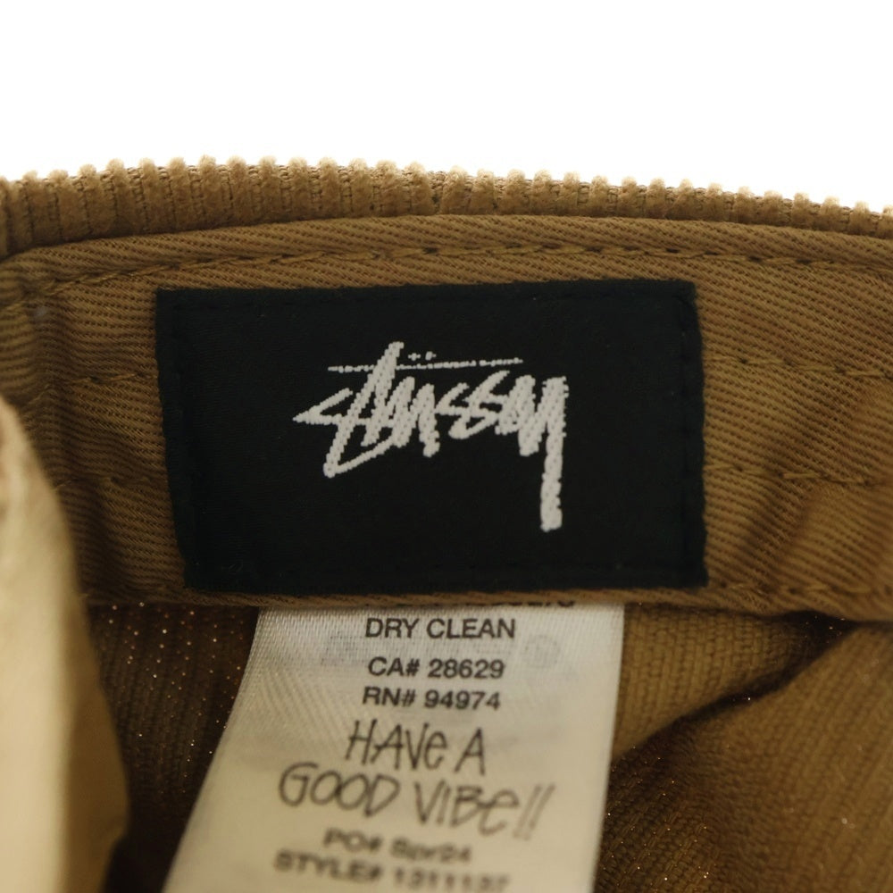 STUSSY(ステューシー) CORDUROY OE CAP コーデュロイ キャップ ブラウン