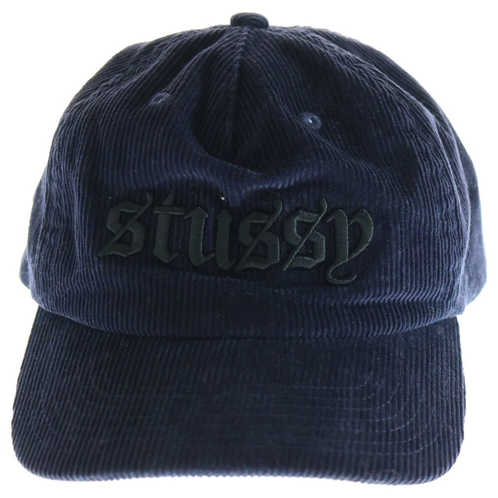 STUSSY(ステューシー) CORDUROY OE CAP コーデュロイ キャップ ネイビー