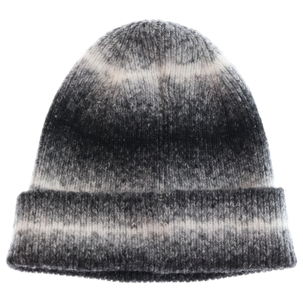 STUSSY(ステューシー) CUFF BEANIE KNIT STRIPE ビーニー ブラック