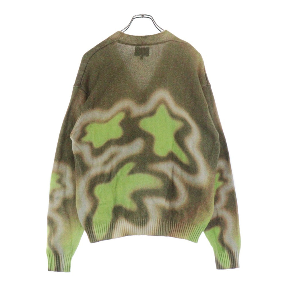 HUF(ハフ) 24AW SPACE DUST CARDIGAN スペースダストカーディガン グリーン KN00506