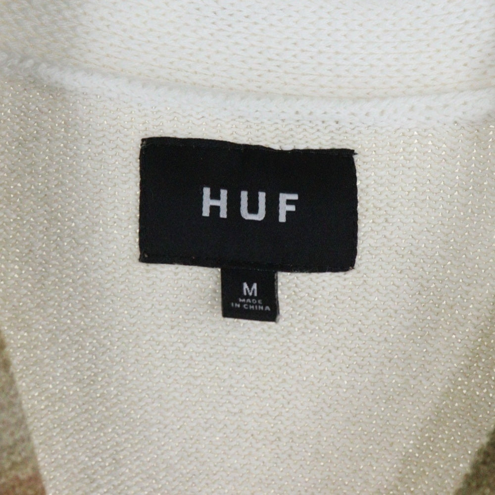 HUF(ハフ) 24AW SPACE DUST CARDIGAN スペースダストカーディガン グリーン KN00506