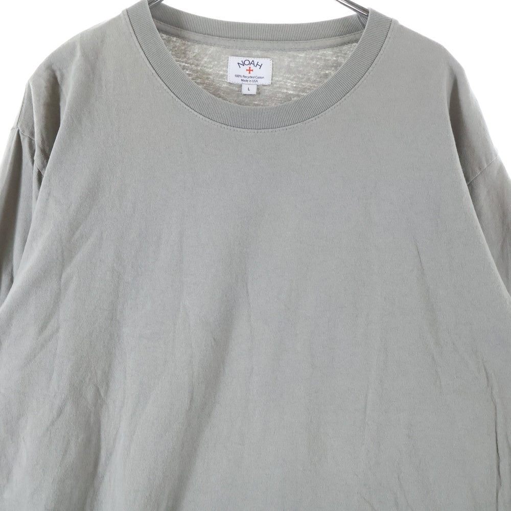 NOAH(ノア) ロゴ プリント 長袖Tシャツ ロンT カットソー グレー