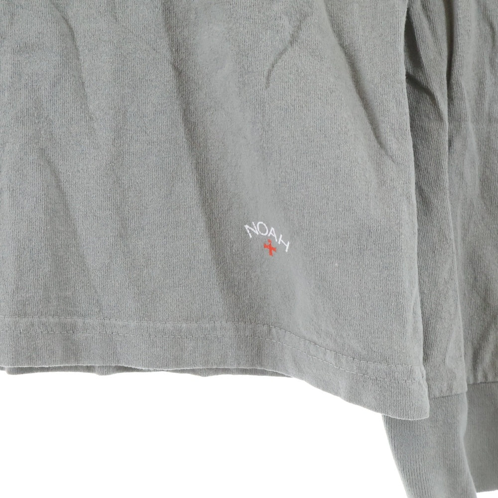 NOAH(ノア) ロゴ プリント 長袖Tシャツ ロンT カットソー グレー