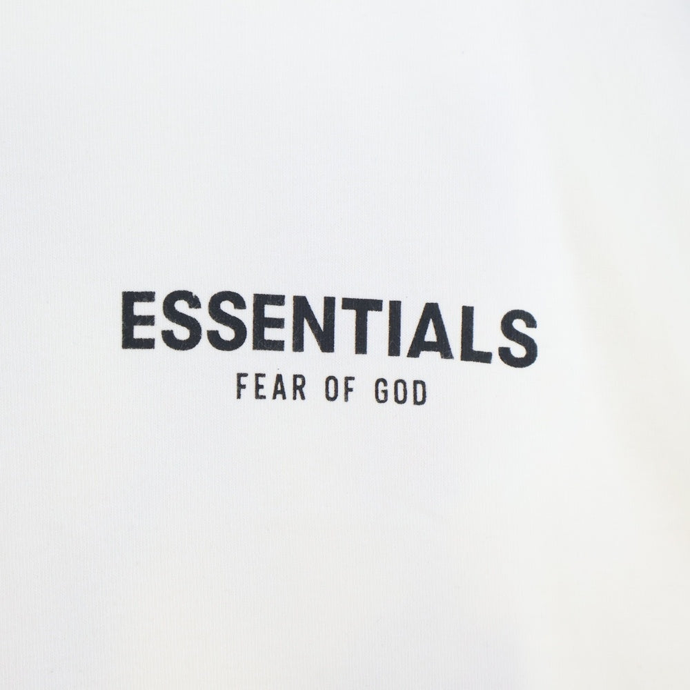 ESSENTIALS FEAR OF GOD(エッセンシャル フィアオブゴッド) boxy photo バックフォト フラワープリント 桜 クルーネック半袖Tシャツ カットソー ホワイト