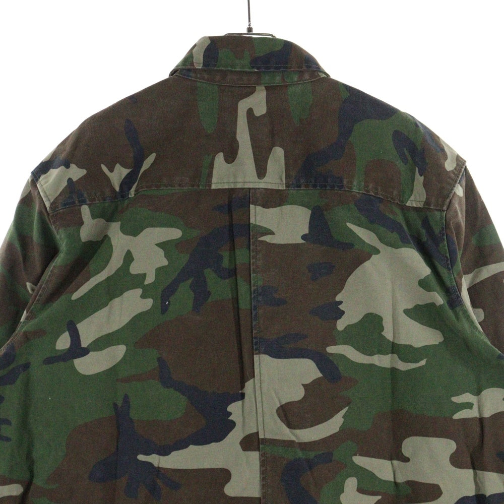 ESSENTIALS FEAR OF GOD(エッセンシャル フィアオブゴッド) カモ柄 サイドジップ コットン ミリタリージャケット カーキ