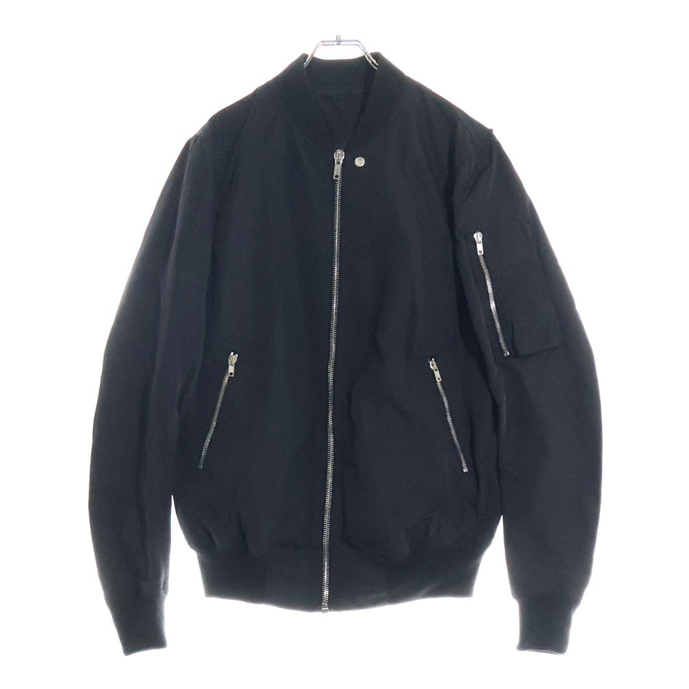 Rick Owens(リックオウエンス) 25SS Flight bomber jacket バックストラップ付き フライト ボンバー ジャケット ブルゾン ブラック RU01E5778-FT