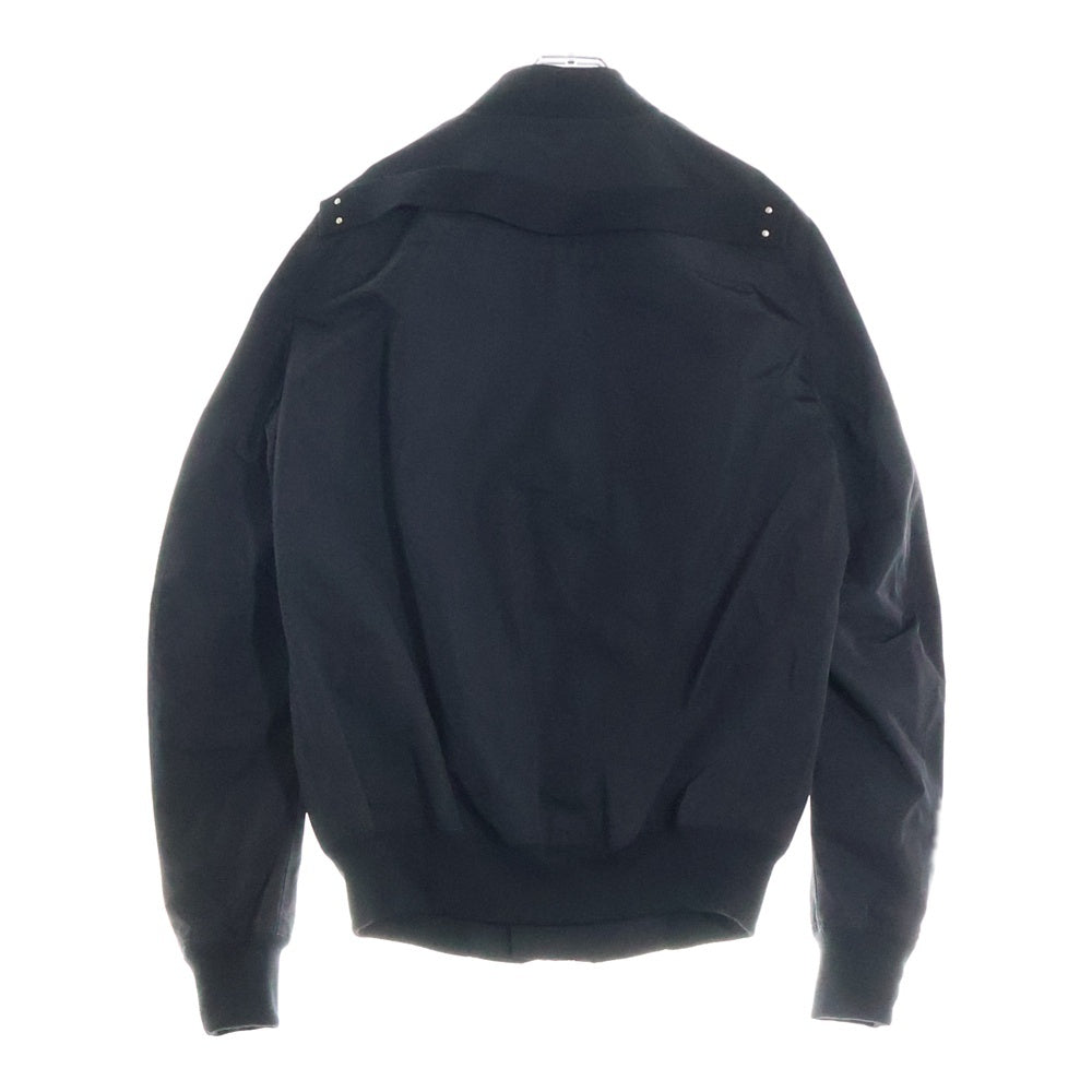 Rick Owens(リックオウエンス) 25SS Flight bomber jacket バックストラップ付き フライト ボンバー ジャケット ブルゾン ブラック RU01E5778-FT