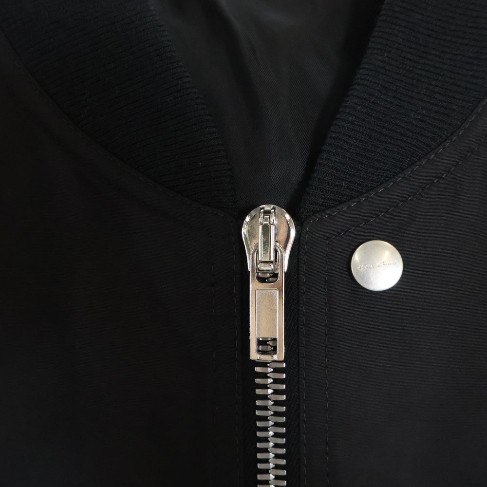 Rick Owens(リックオウエンス) 25SS Flight bomber jacket バックストラップ付き フライト ボンバー ジャケット ブルゾン ブラック RU01E5778-FT