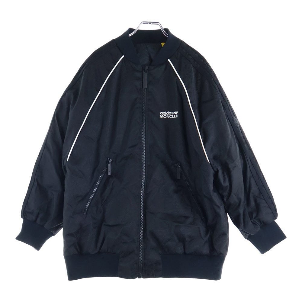 MONCLER(モンクレール) 23AW × adidas GENIUS SEELOS GIUBBOTTO アディダス ジーニアス 総柄 リバーシブル ナイロン ダウンジャケット ブラック I209S1A00015 M2448