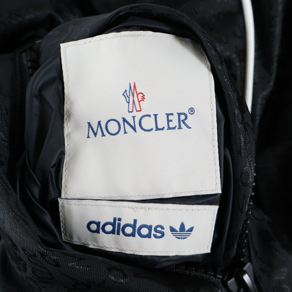 MONCLER(モンクレール) 23AW × adidas GENIUS SEELOS GIUBBOTTO アディダス ジーニアス 総柄 リバーシブル ナイロン ダウンジャケット ブラック I209S1A00015 M2448