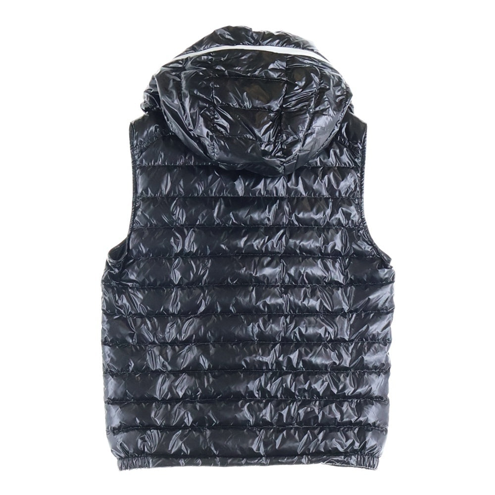 MONCLER(モンクレール) 23SS AKAISHI GILET メタリックナイロン ダウンベスト フーディー ブラック I10911A00059 596J9