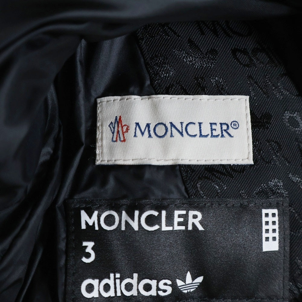 MONCLER(モンクレール) 23AW × adidas PANTALONE PANTS アディダス 総柄 パンタローネ リバーシブル ナイロンパンツ ブラック I209S2A00003 M2448